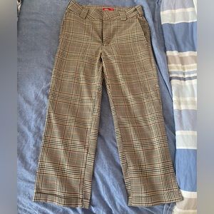 Dickies black, brown, cream coloured plaid pants
